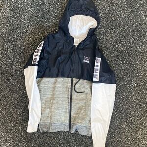 Full zip pink windbreaker jacket